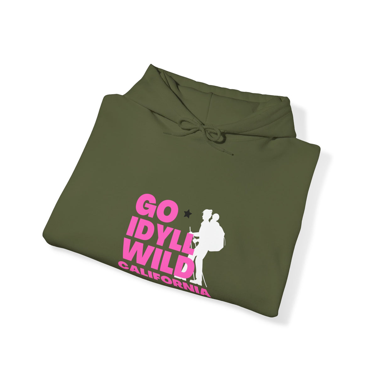 Idyllwild Mom Hiker Pink Text Hoodie