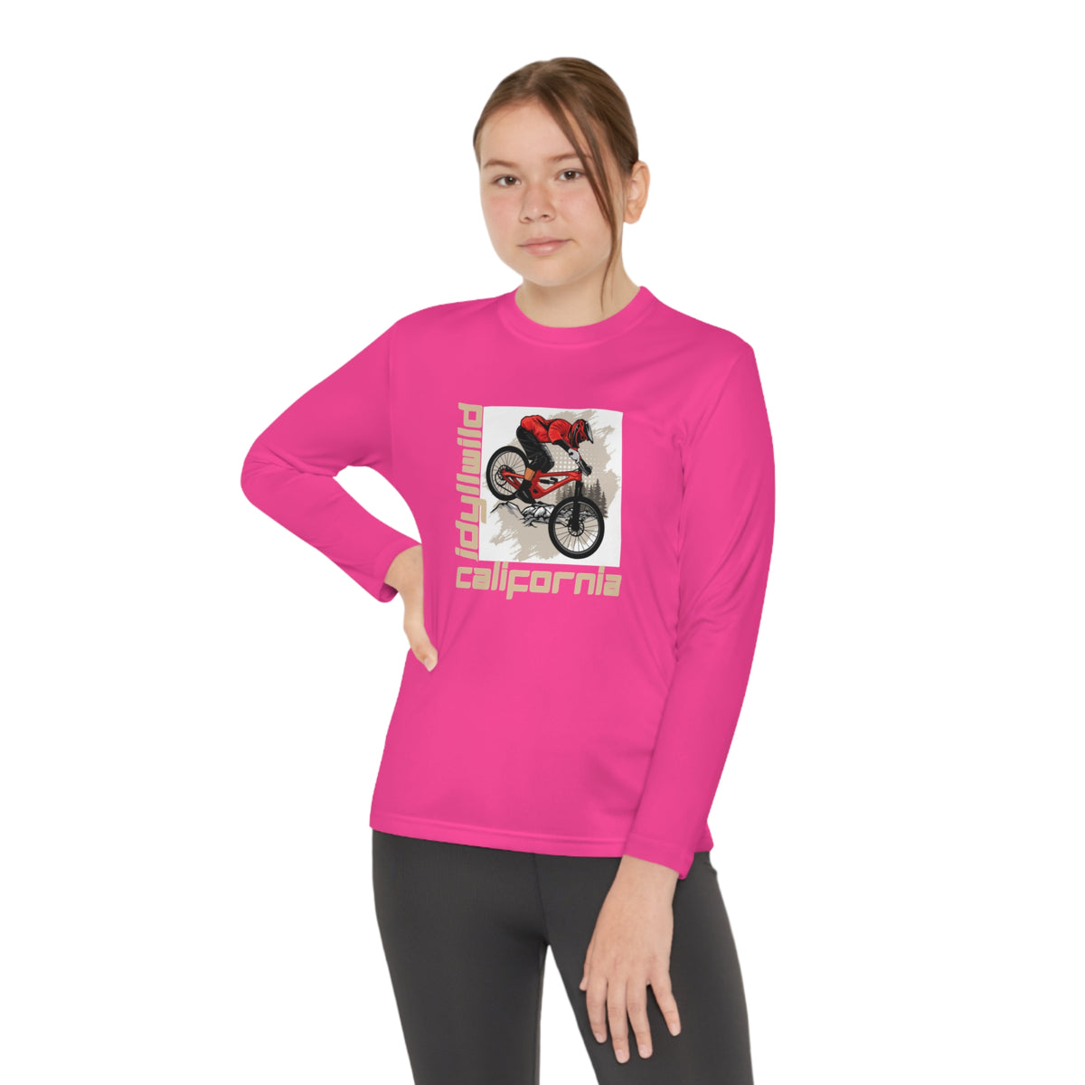 Idyllwild Mountain Biking Square II Youth Long Sleeve Competitor Tee