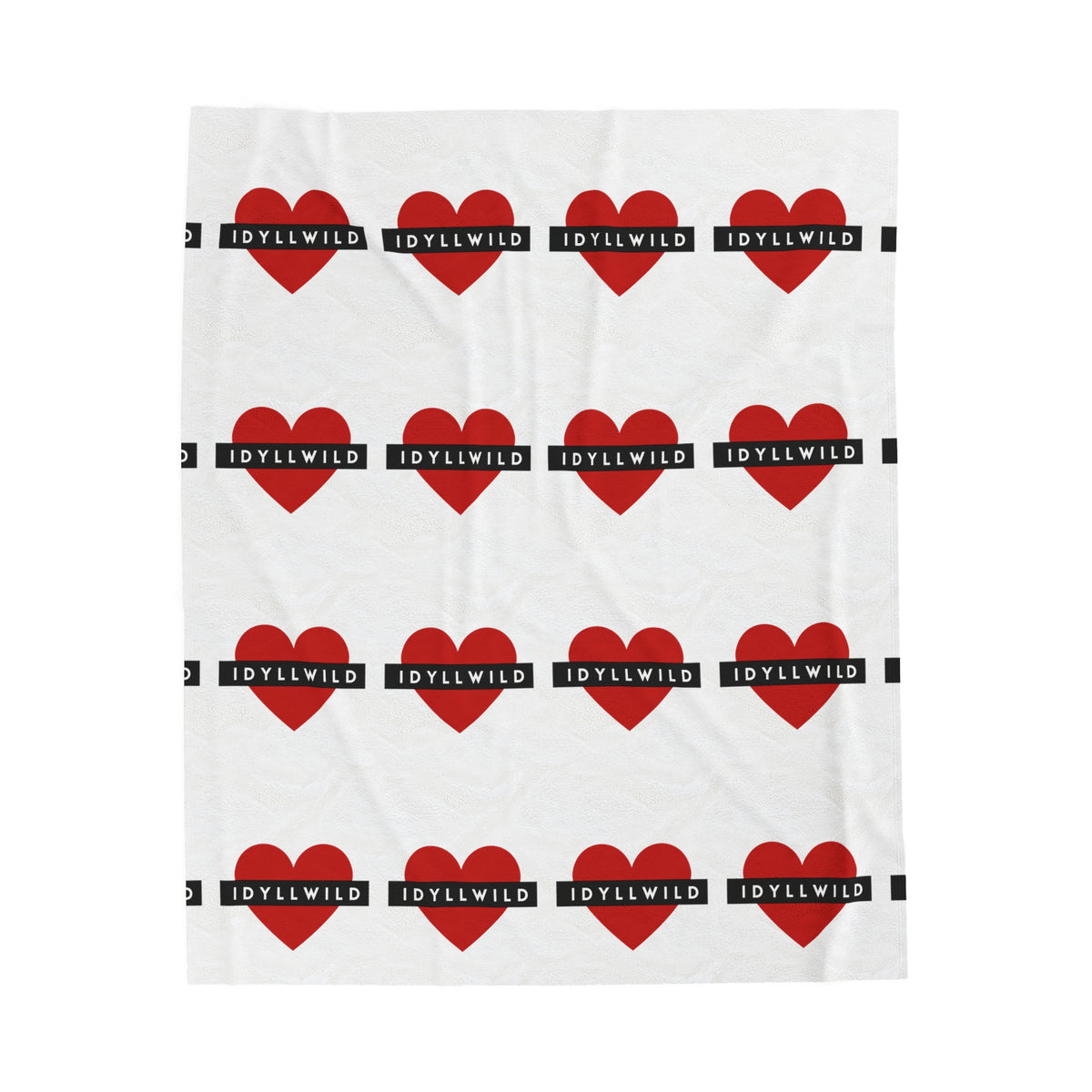 Velveteen Plush Blanket Heart Idyllwild Pattern