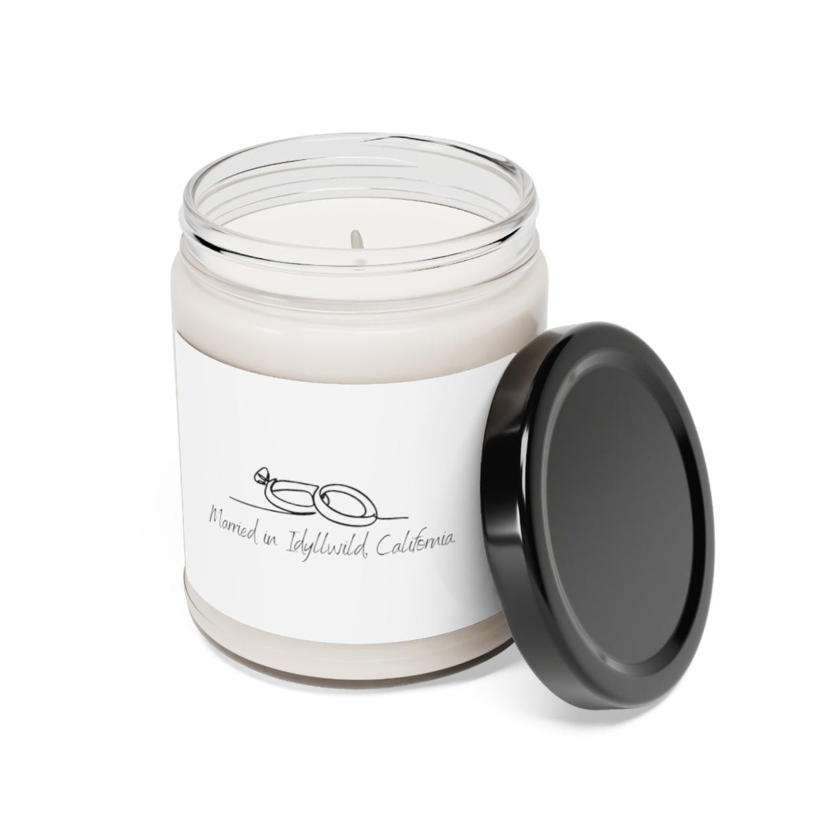 Scented Soy Candle, 9oz Married in Idyllwild looped rings