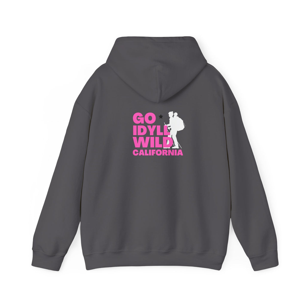 Idyllwild Mom Hiker Pink Text Hoodie