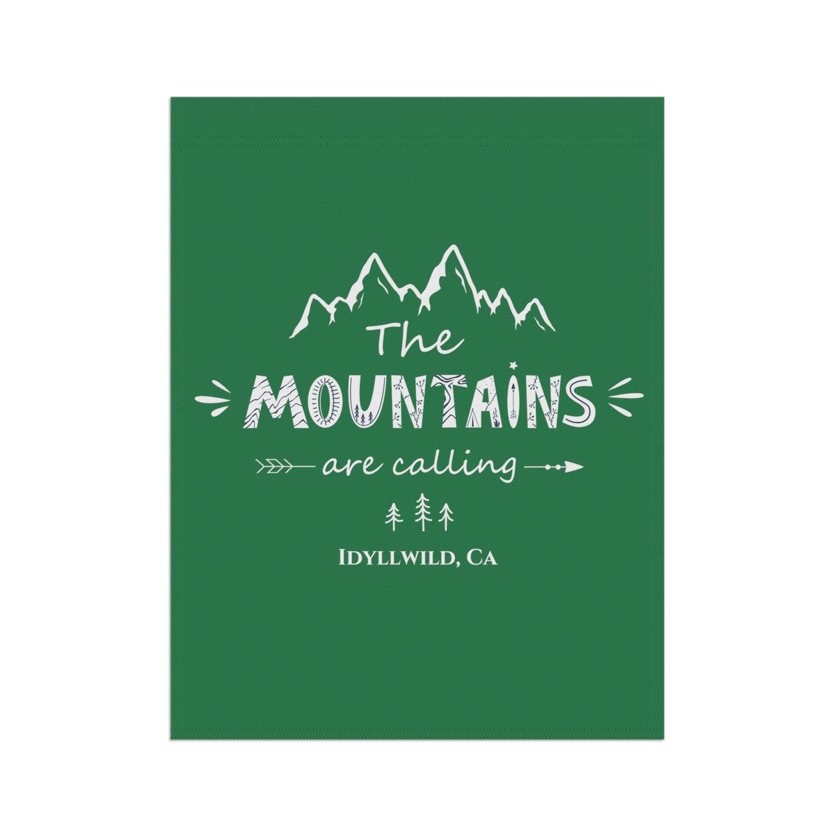 Garden & House Banner The Mountains are calling dark green