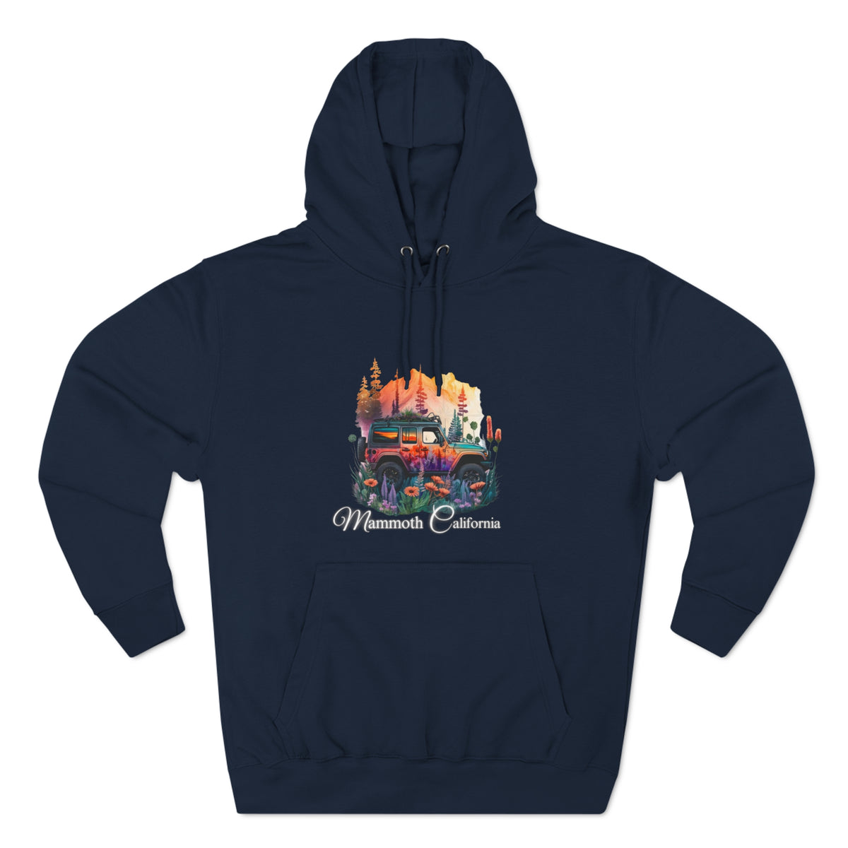 Mammoth California Jeep Floral Hoodie