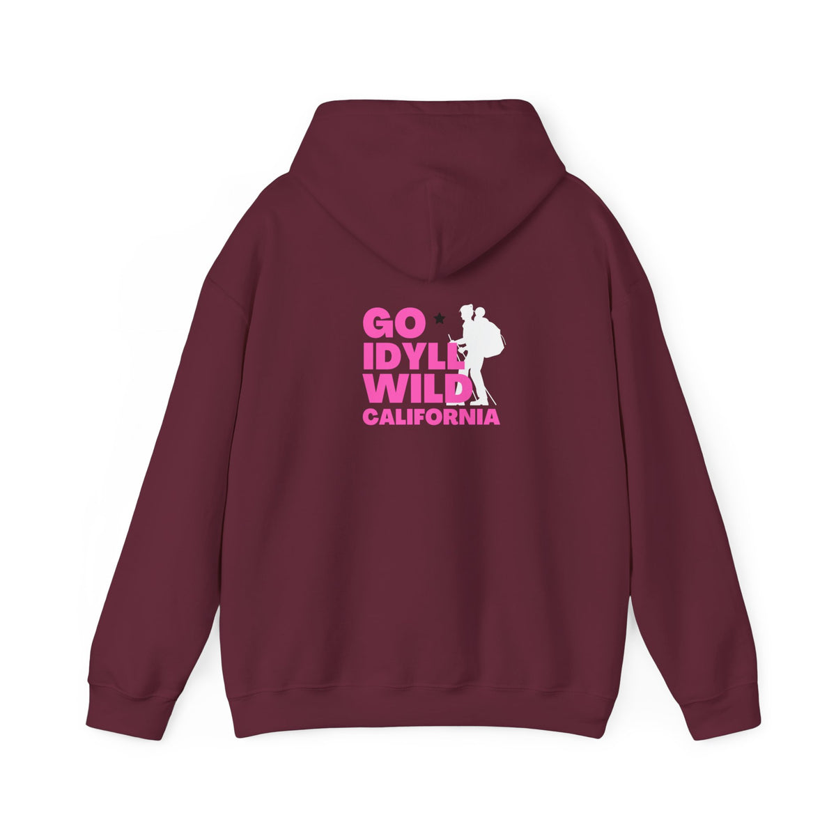 Idyllwild Mom Hiker Pink Text Hoodie