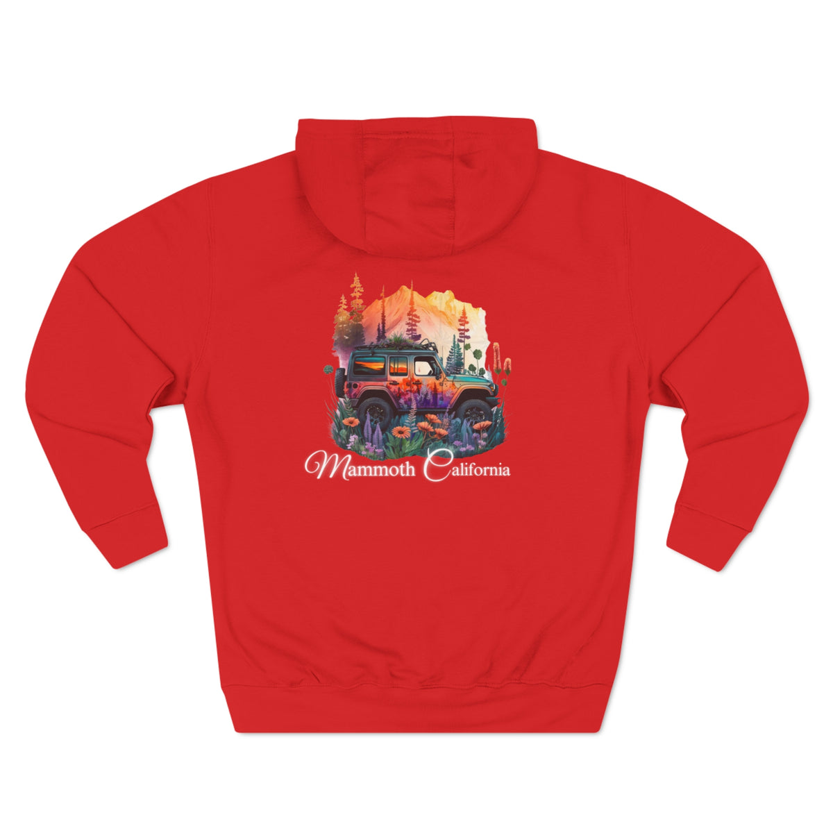 Mammoth California Jeep Floral Hoodie