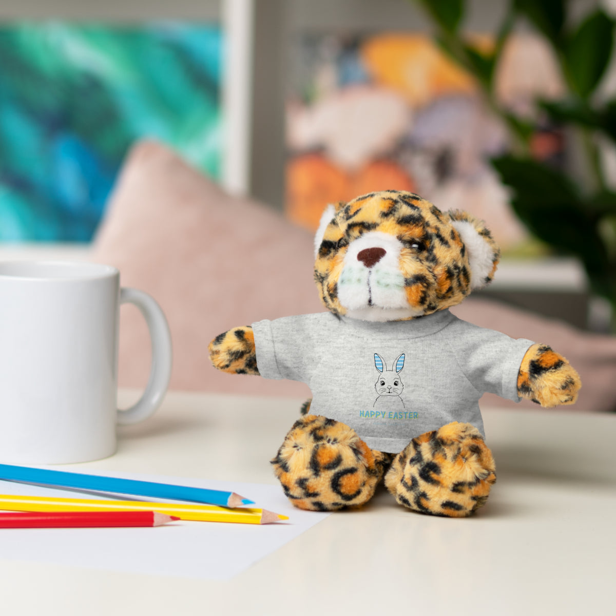Stuffed Animals with Tee Blue Ears