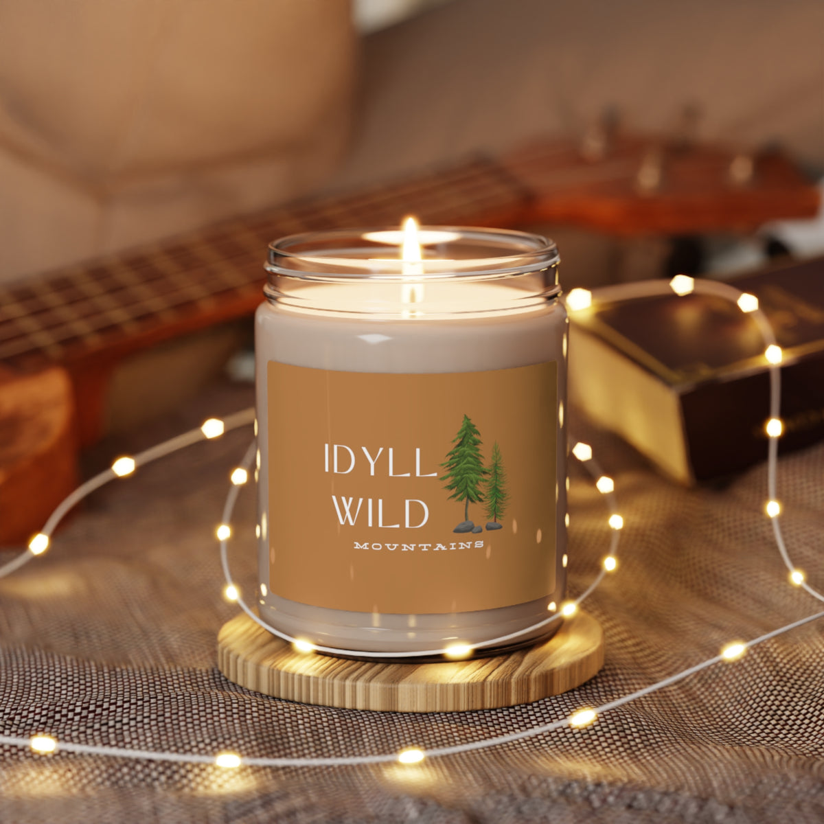 Scented Soy Candle, 9oz Idyllwild PinePic Tan Label