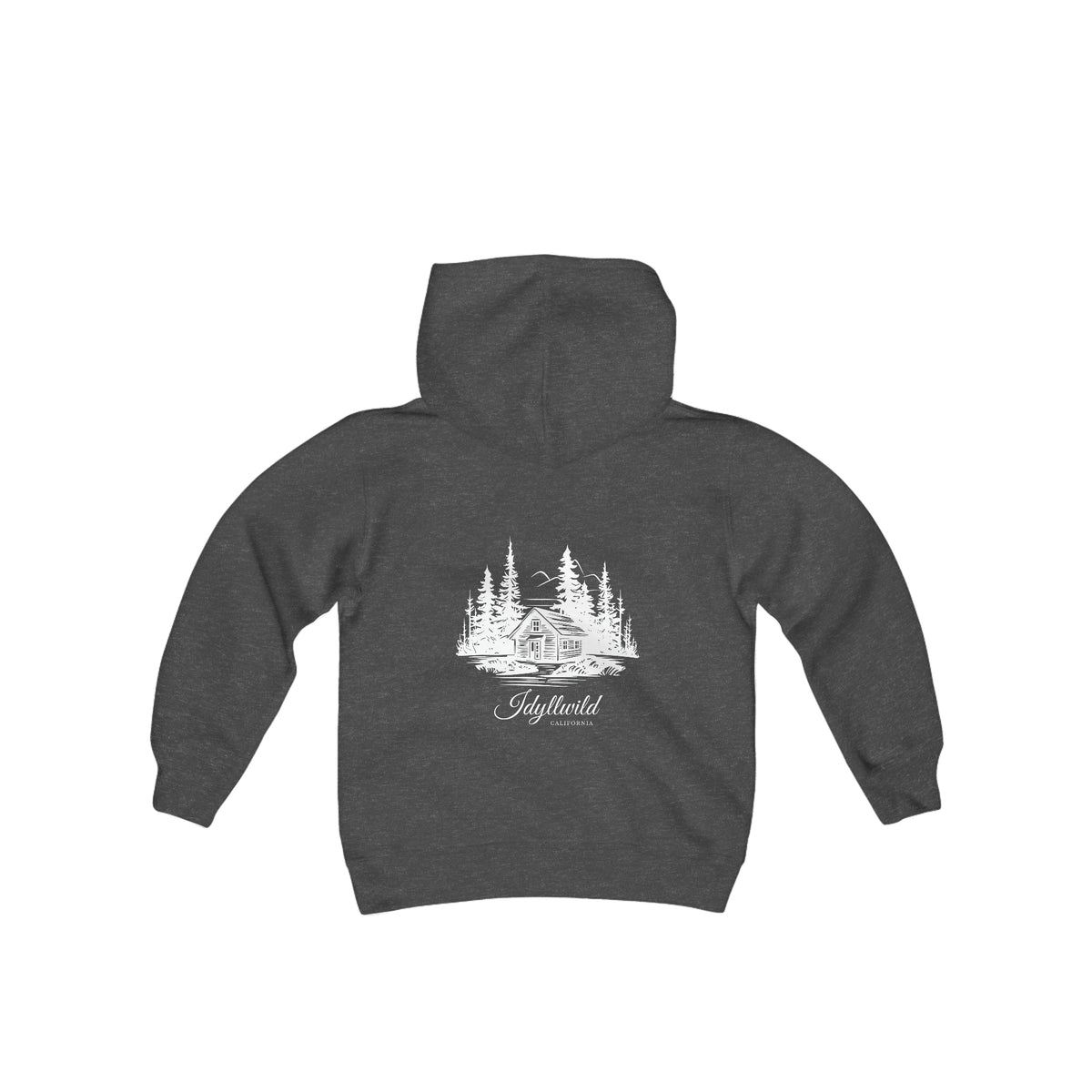 Youth Heavy Blend Hooded Sweatshirt Idyllwild Cabin