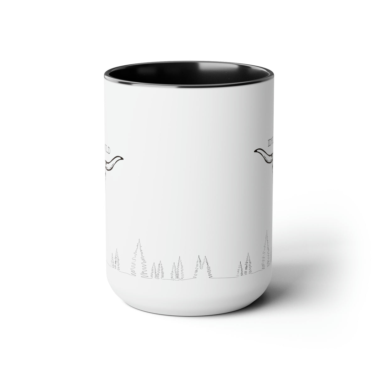 Two-Tone Coffee Mugs, 15oz Longhorn Pines