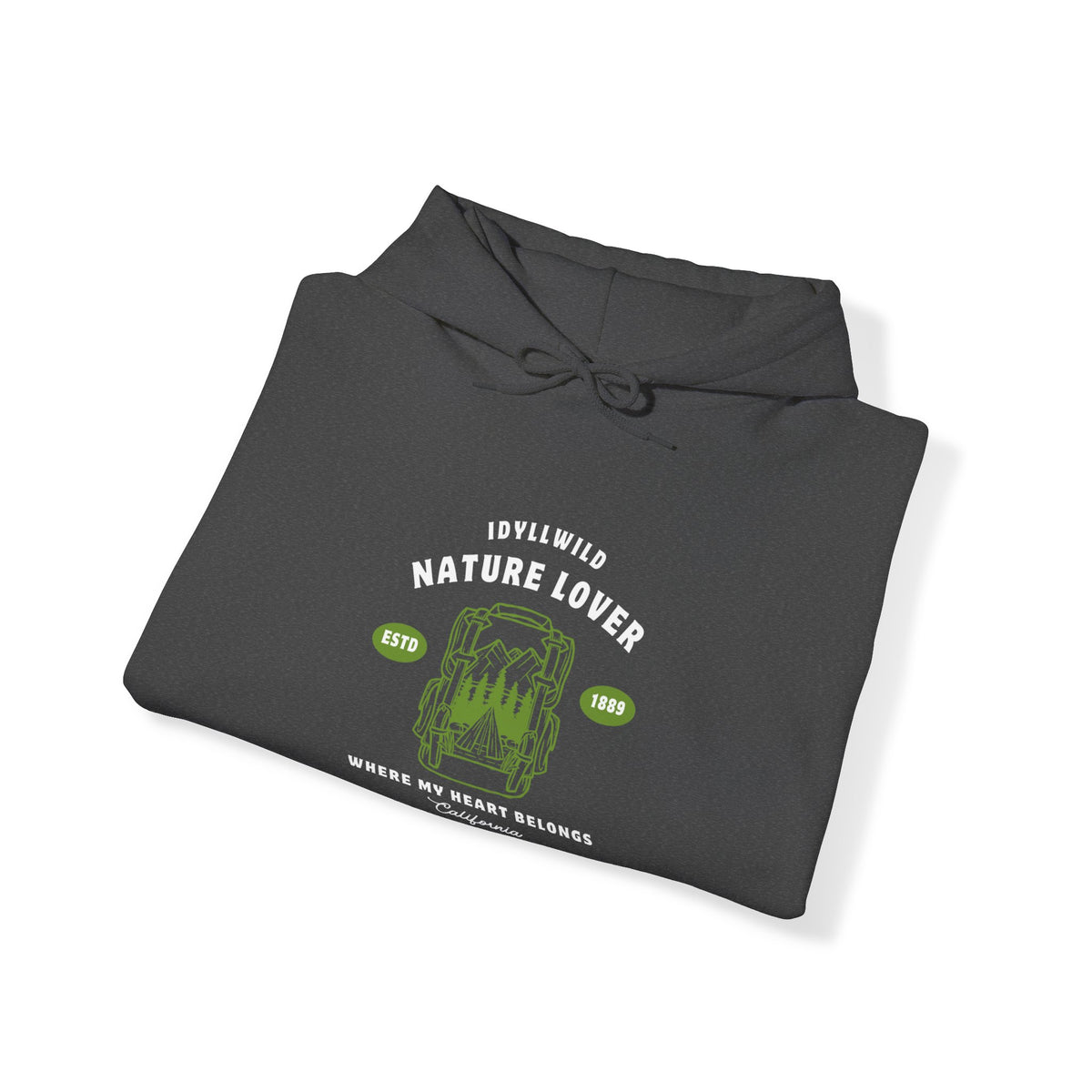 Idyllwild Nature Lover Established Green Hoodie