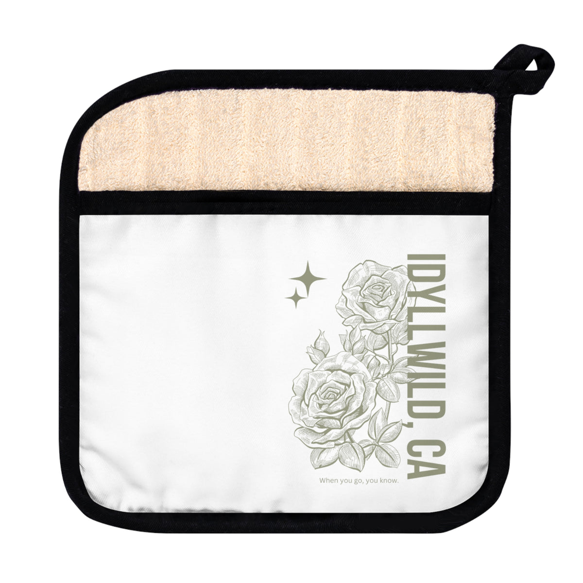 Idyllwild Rose Pot Holder with Pocket