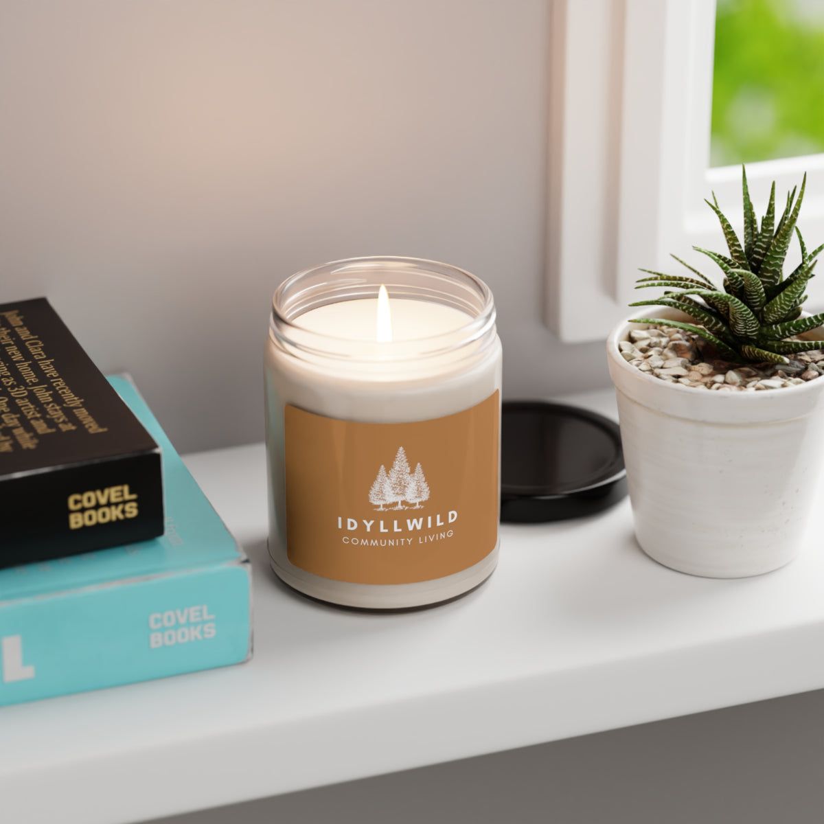 Scented Soy Candle, 9oz Idyllwild Community Tan