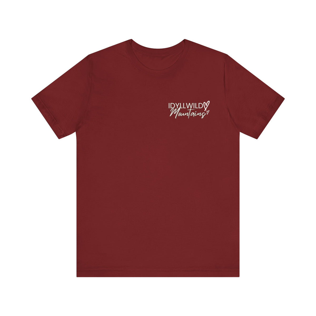 Womens Jersey Short Sleeve Idyllwild Mountains Heart T-shirt