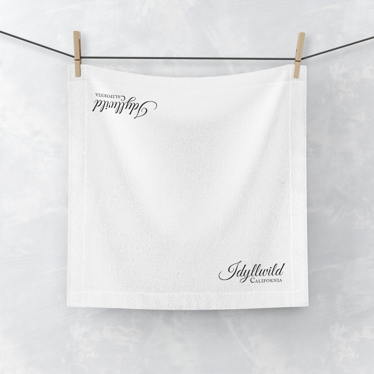 Idyllwild California White Face Towel
