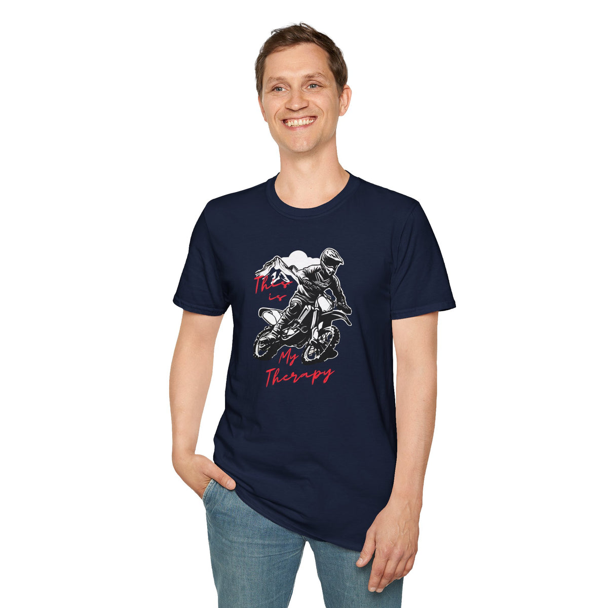 Dirtbike "This is my therapy" Softstyle T-Shirt