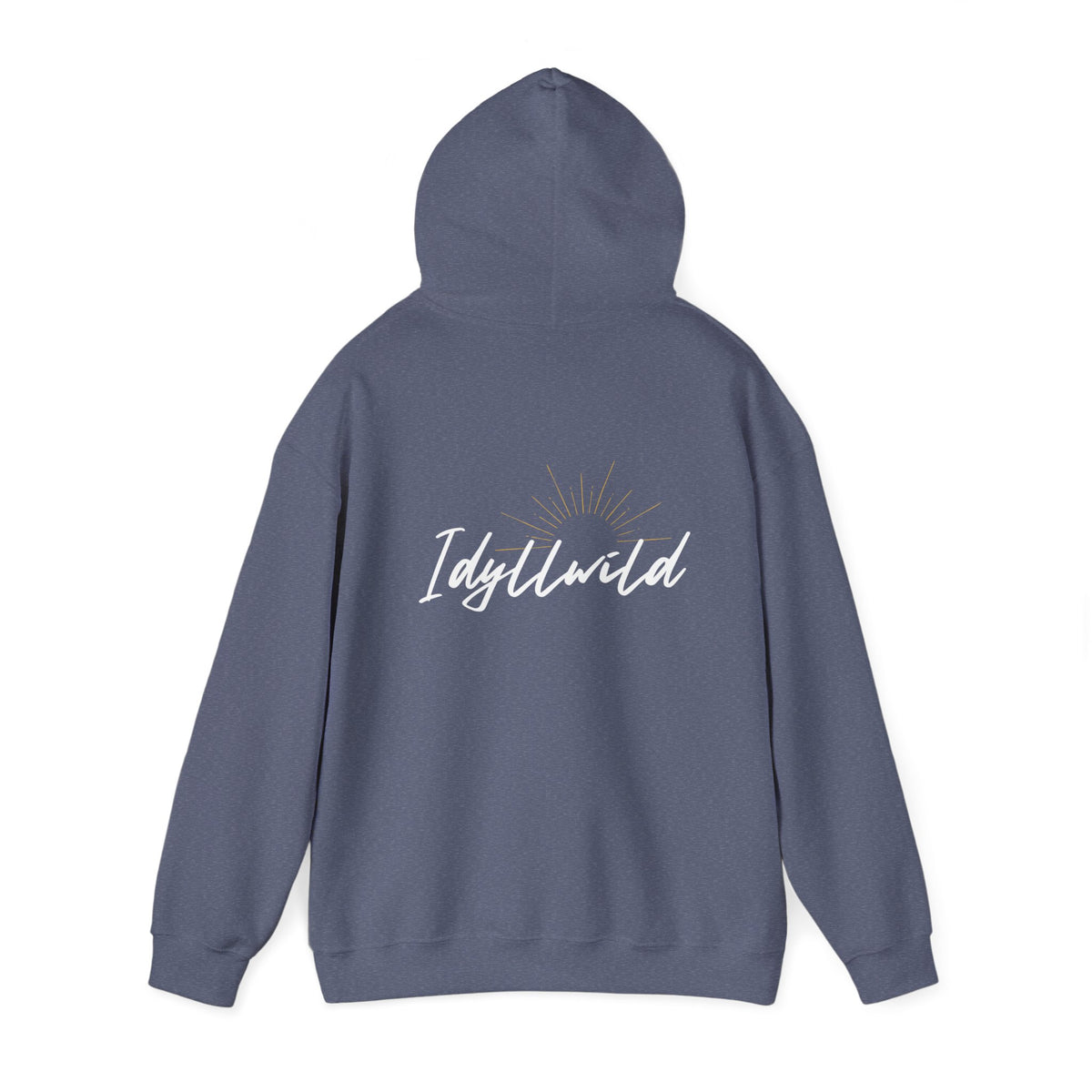 Idyllwild white script grey suburst Hoodie