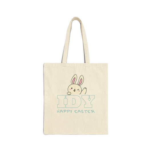 Cotton Canvas Tote Bag Idy Happy Easter