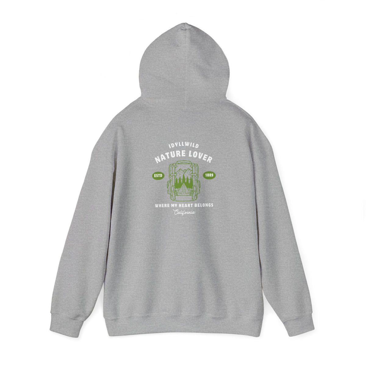 Idyllwild Nature Lover Established Green Hoodie