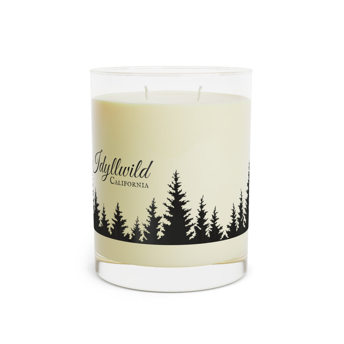 Scented Candle - Full Glass, 11oz Idyllwild Pine silhouette