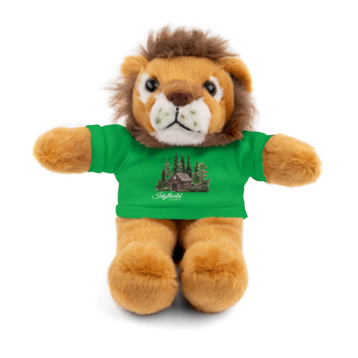 Stuffed Animals with Tee Cabin in the Woods Picture Idyllwild
