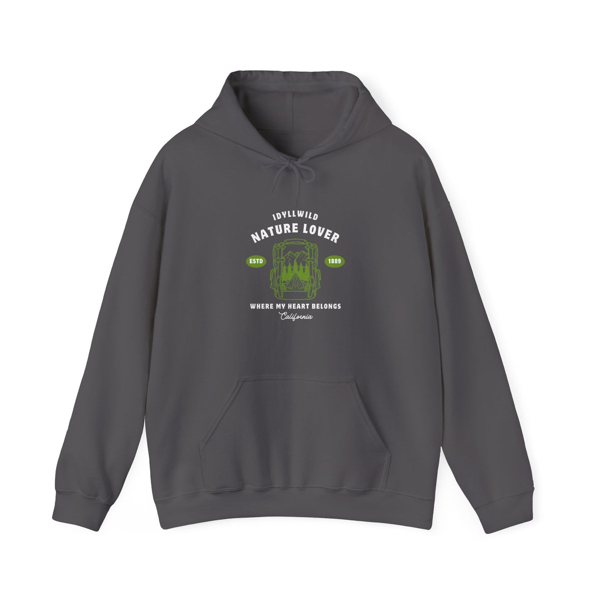 Idyllwild Nature Lover Established Green Hoodie