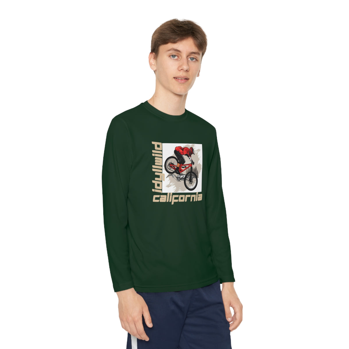 Idyllwild Mountain Biking Square II Youth Long Sleeve Competitor Tee