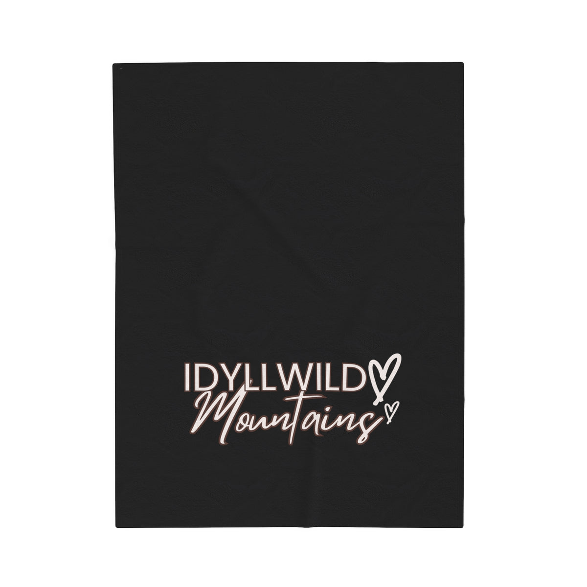 Velveteen Plush Blanket Idyllwild Mountains Heart