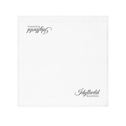 Idyllwild California White Face Towel
