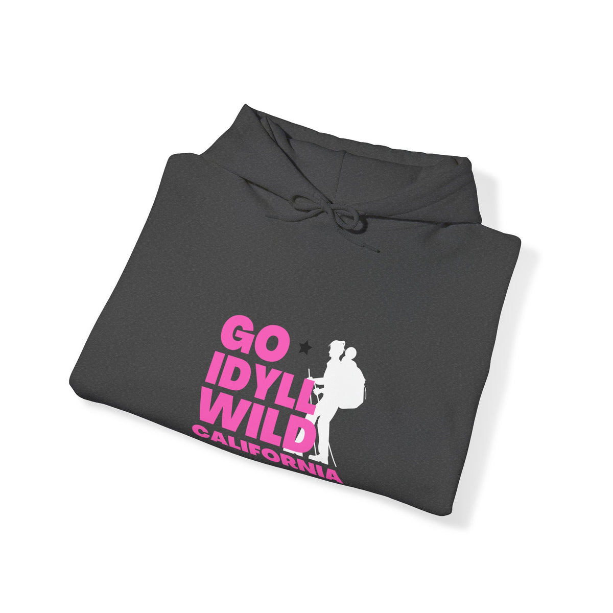 Idyllwild Mom Hiker Pink Text Hoodie