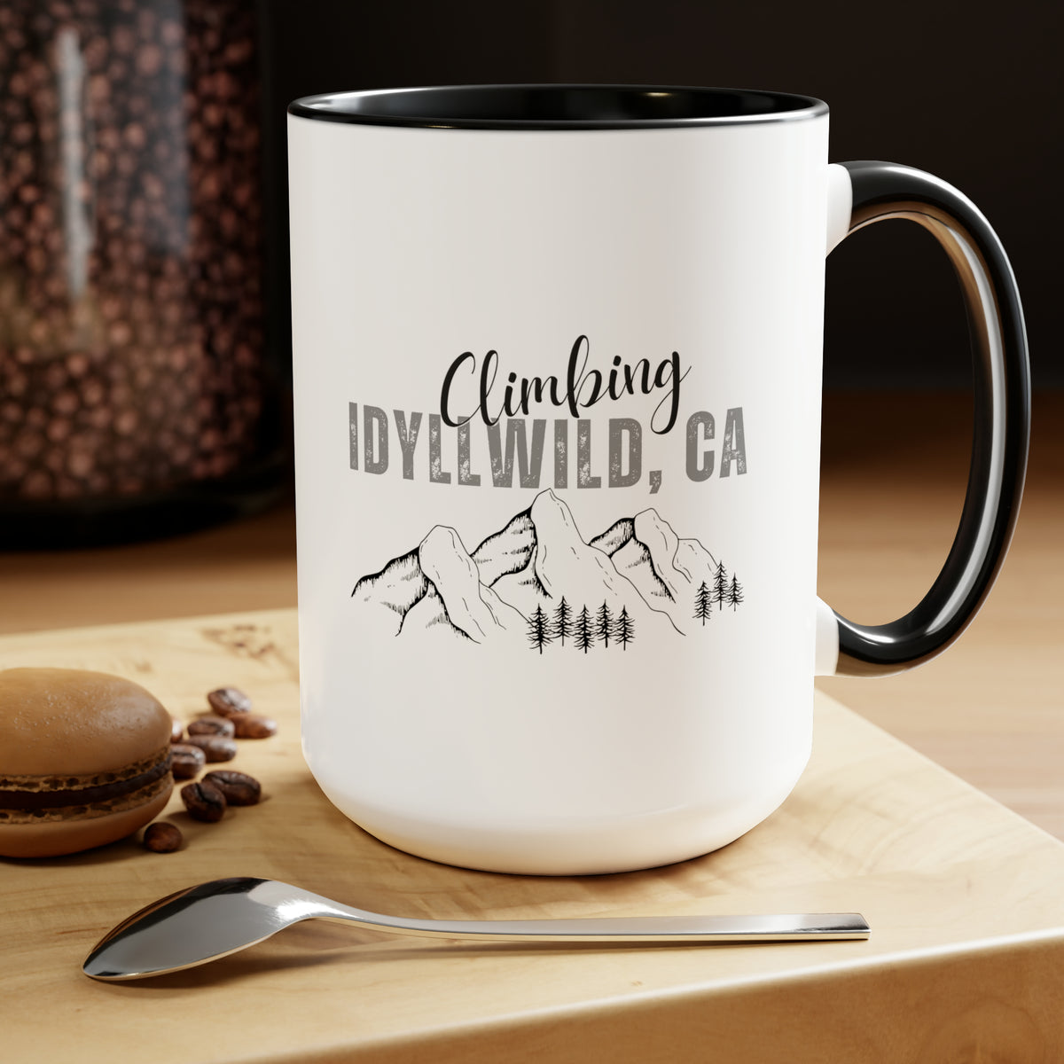 Two-Tone Coffee Mugs, 15oz Climbing Idyllwild