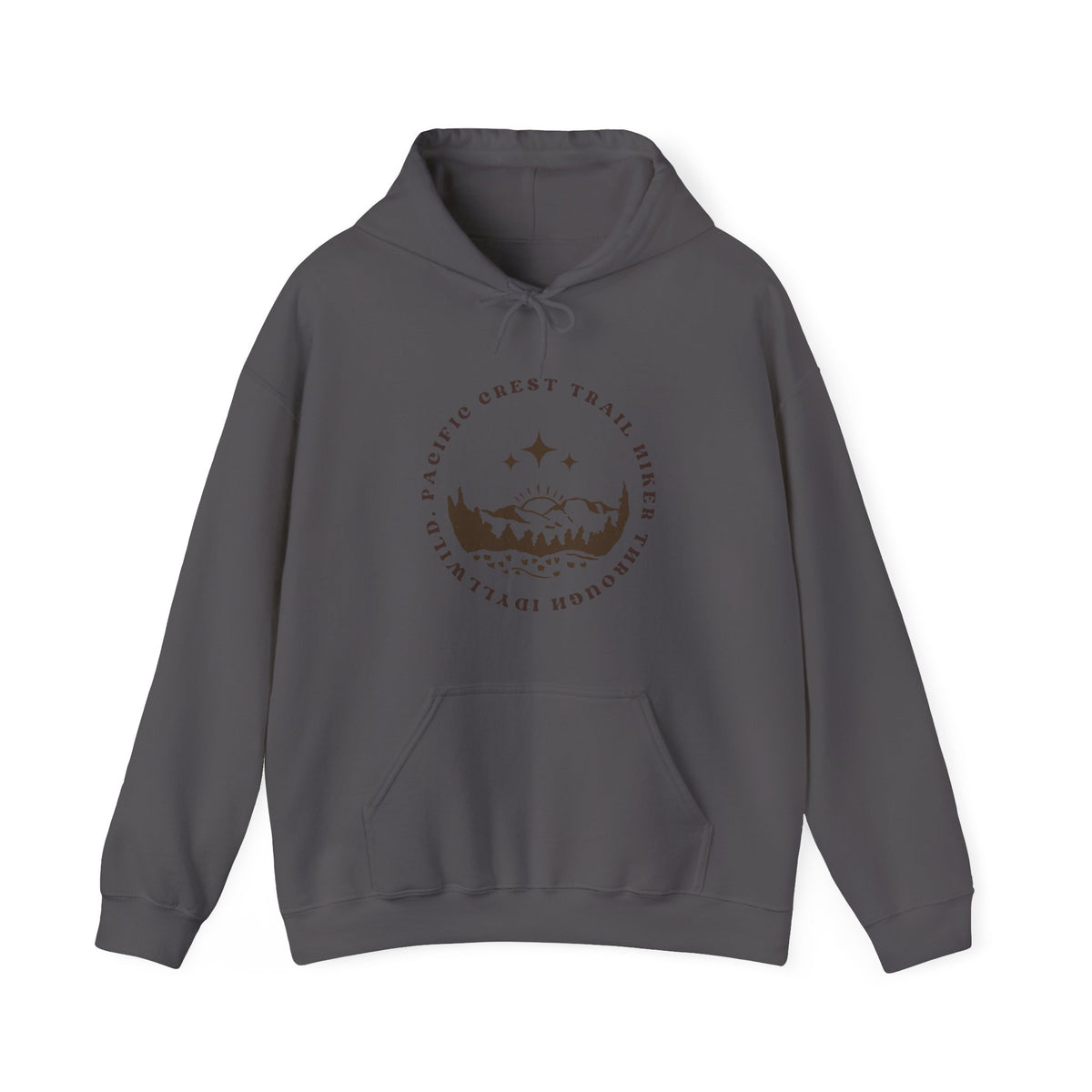 Pacific Trail Hiker through Idyllwild BrownText Hoodie