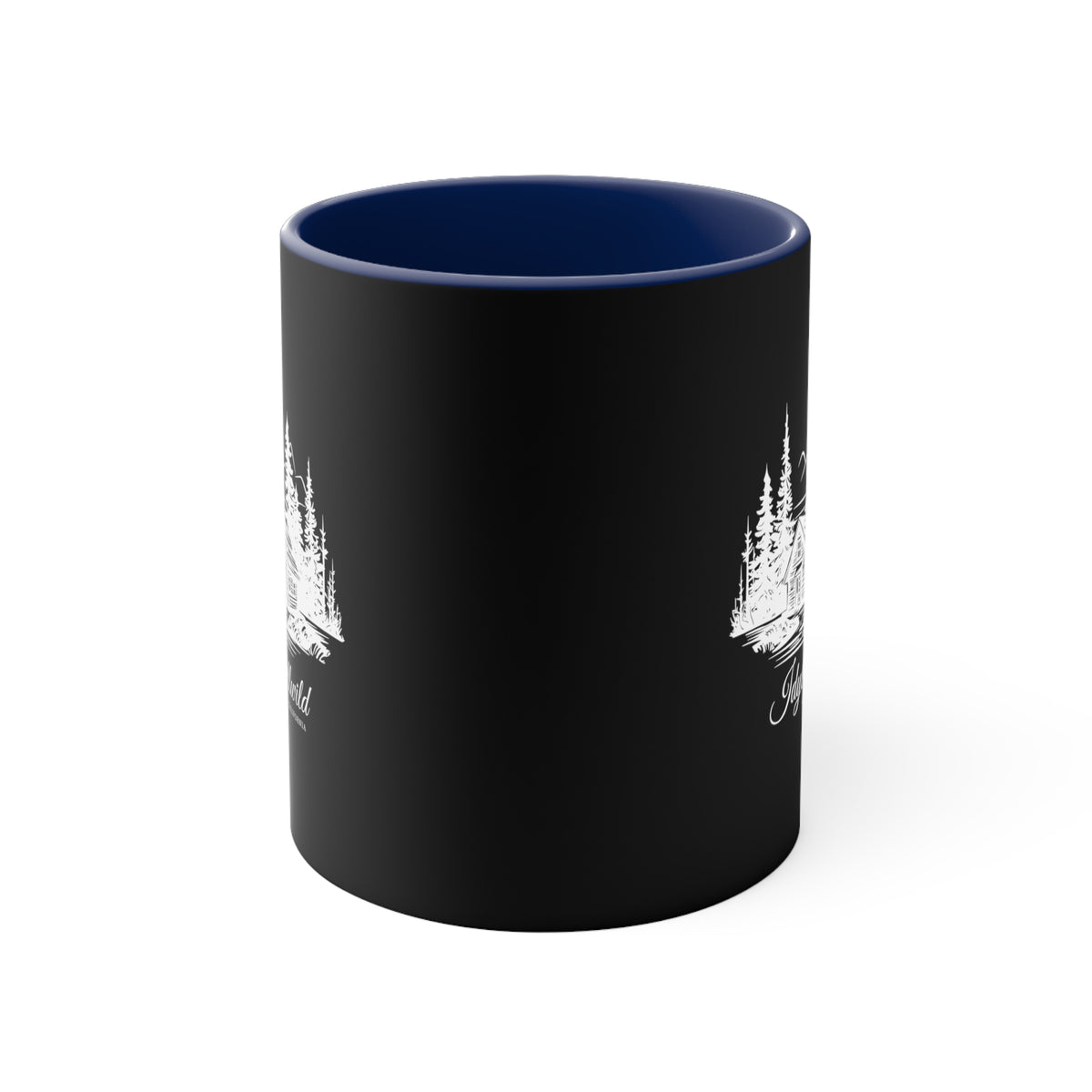 Black Idyllwild Cabin Accent Mug