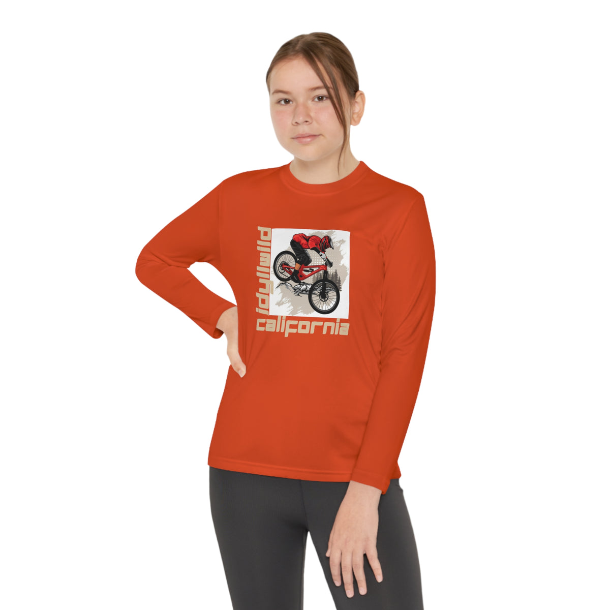 Idyllwild Mountain Biking Square II Youth Long Sleeve Competitor Tee