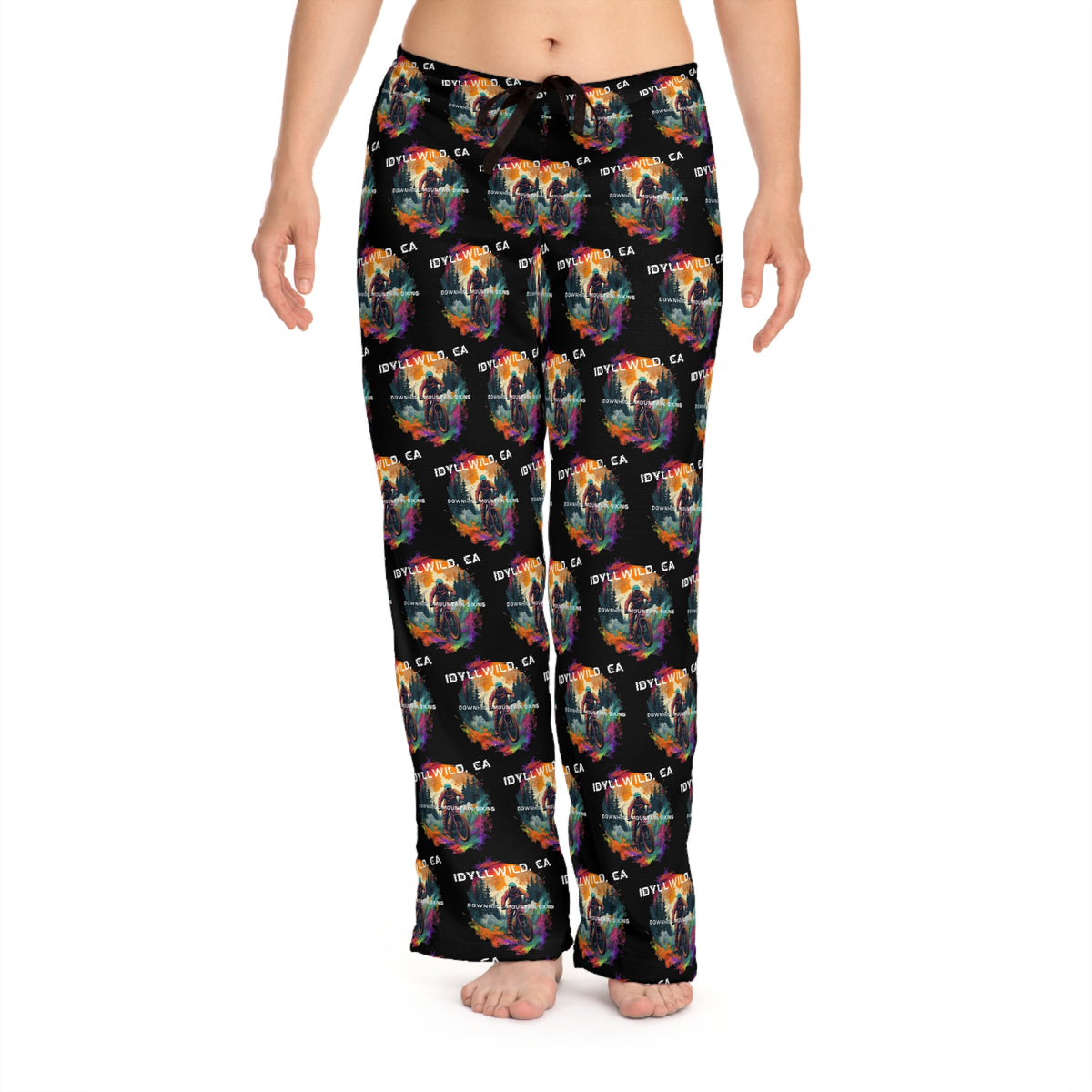 Idyllwild Mountain Biking Women's Pajama Pants (AOP)