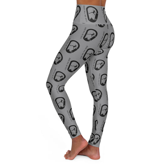 Rock Climbing On The Edge Grey High Waisted Butt Lift Leggings