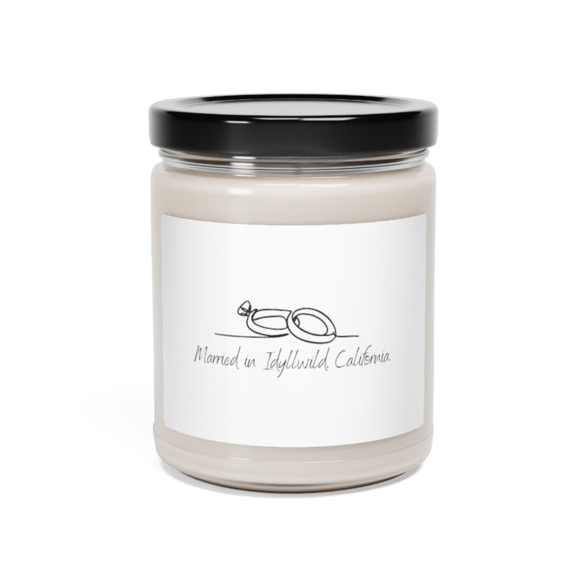 Scented Soy Candle, 9oz Married in Idyllwild looped rings