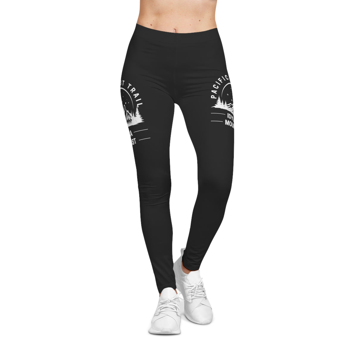 Women's Casual Leggings (AOP)PCT hIker Mist Black