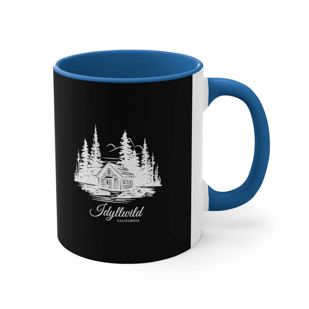 Black Idyllwild Cabin Accent Mug