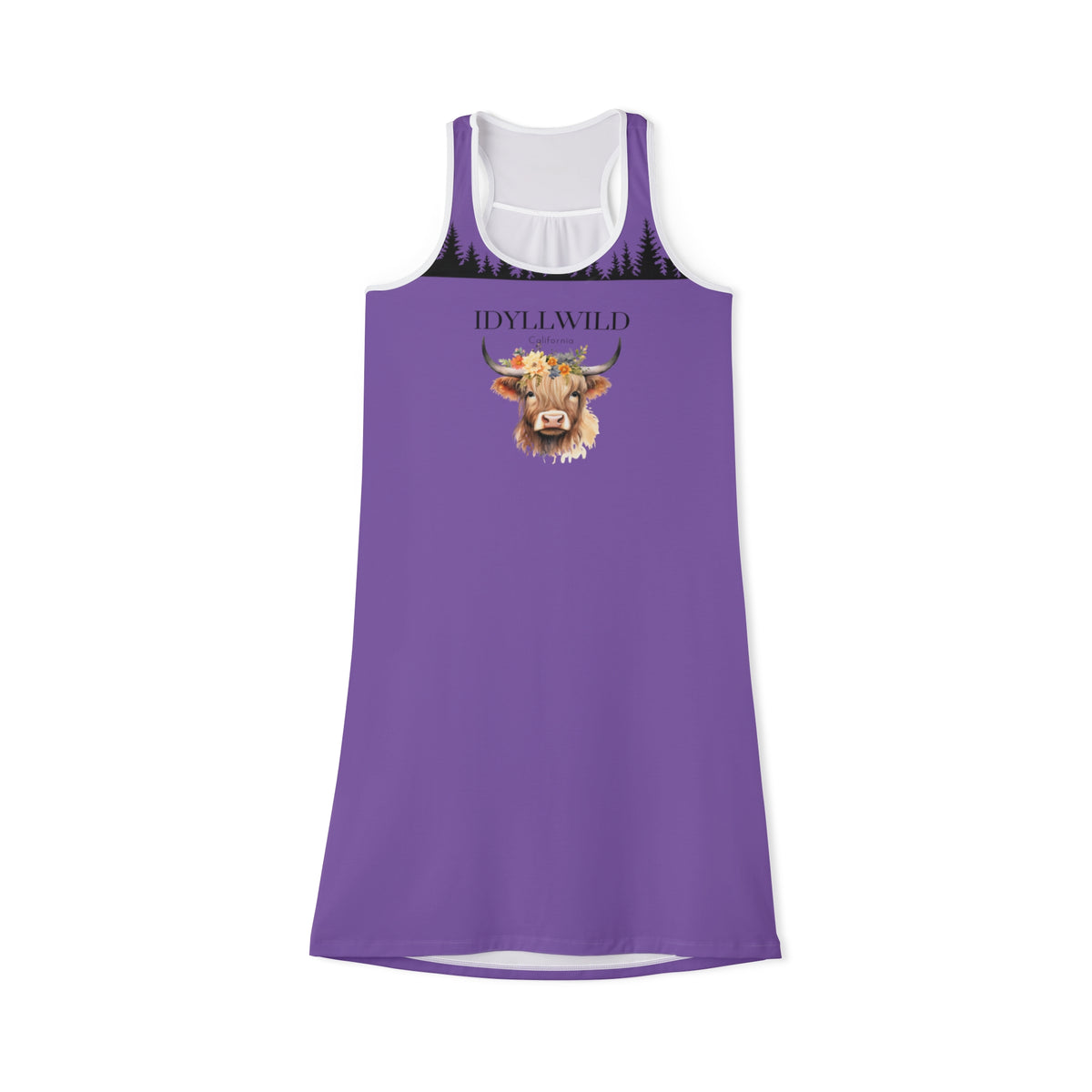 Women's Idyllwild Cow Purple Racerback Dress