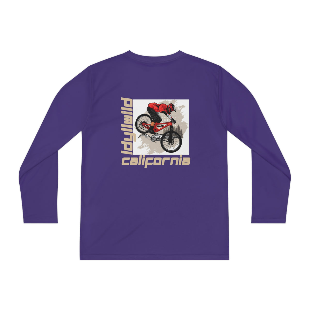 Idyllwild Mountain Biking Square II Youth Long Sleeve Competitor Tee