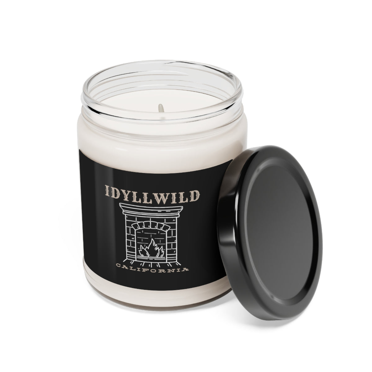 Scented Soy Candle, 9oz Idyllwild Fireplace Candle Black Label