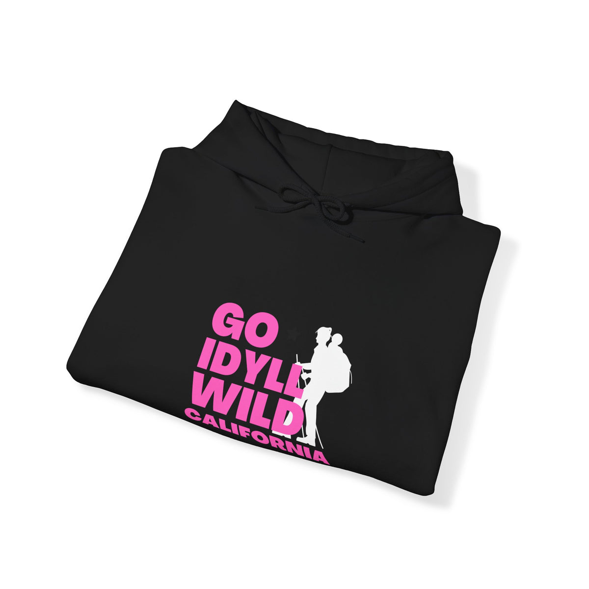 Idyllwild Mom Hiker Pink Text Hoodie