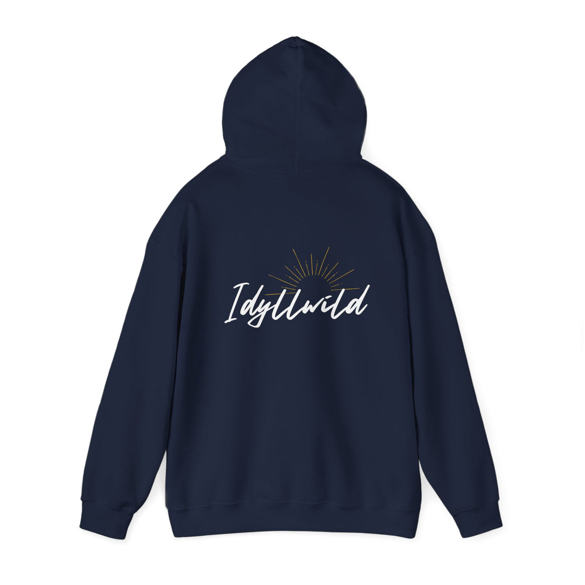 Idyllwild white script grey suburst Hoodie