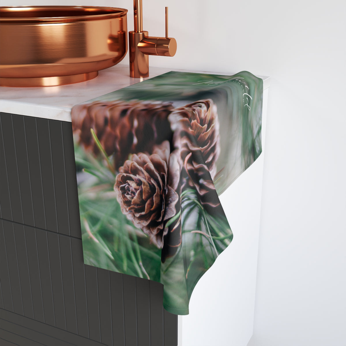 Idyllwild Pine Cone Hand Towel