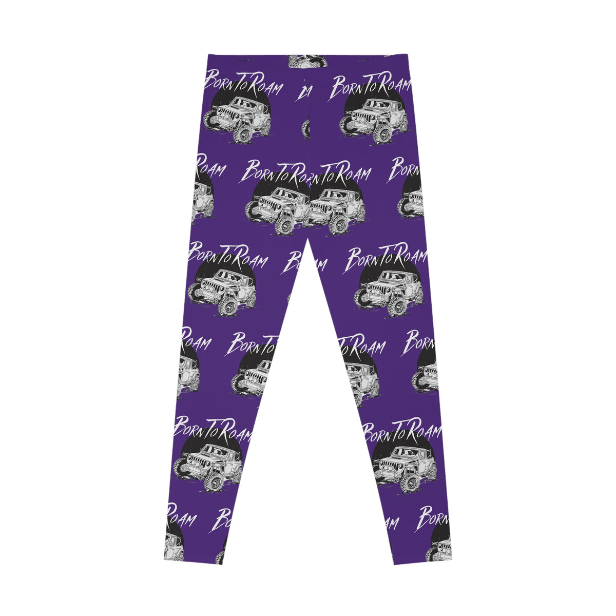 Jeep "Born To Roam" Stretchy Purple Leggings