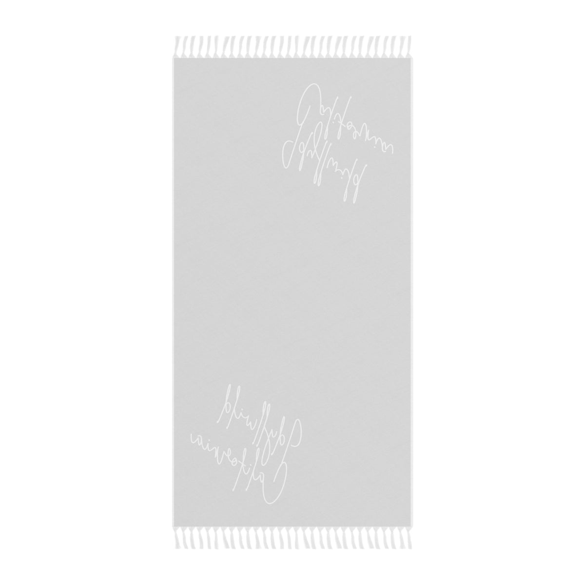 Boho Beach Cloth Idyllwild California Script Grey