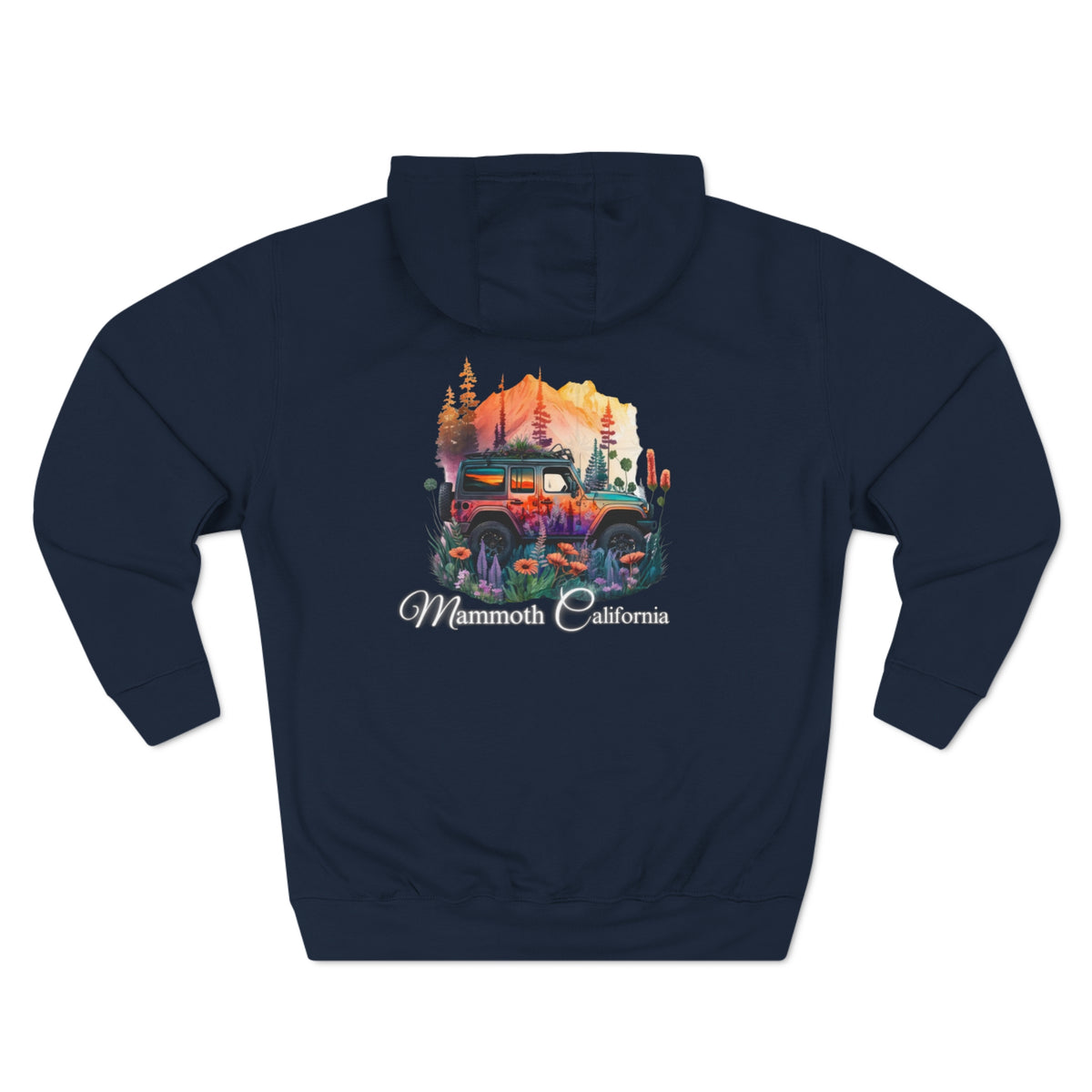 Mammoth California Jeep Floral Hoodie