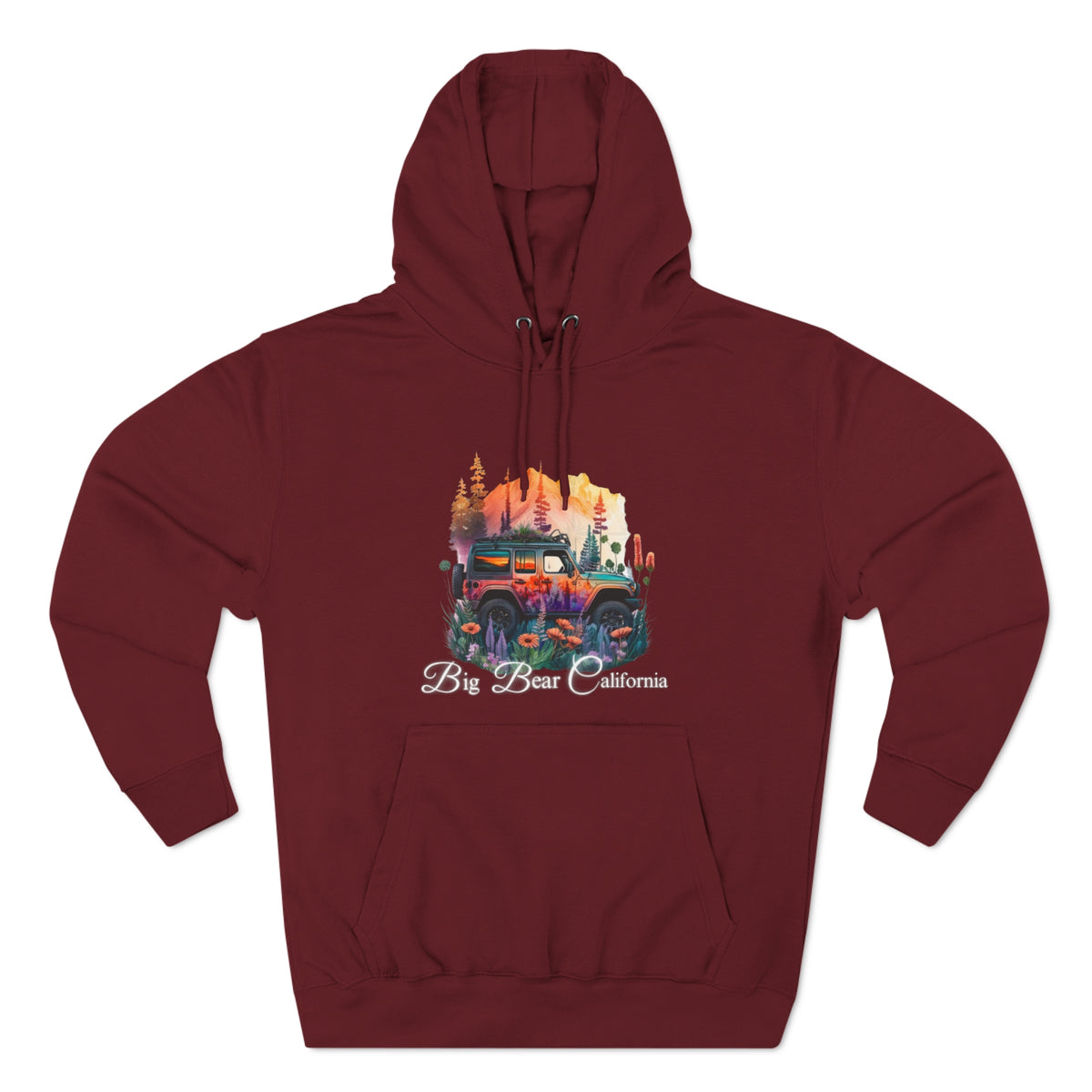Big Bear Jeep Floral Hoodie