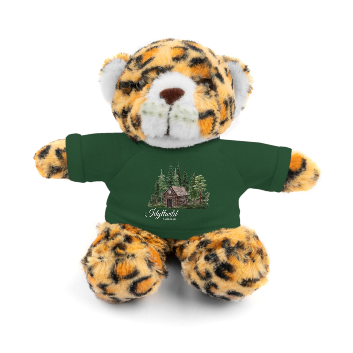 Stuffed Animals with Tee Cabin in the Woods Picture Idyllwild