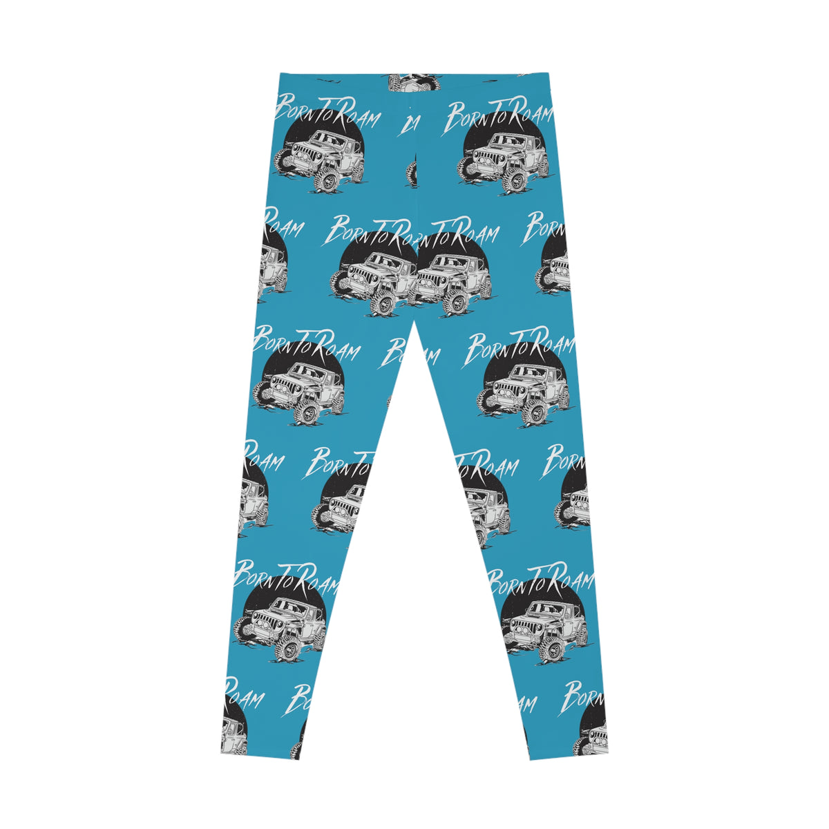 Jeep "Born To Roam" Stretchy Turquoise  Leggings